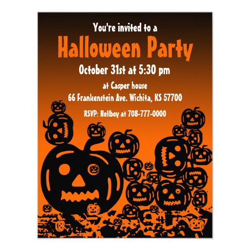 Halloween Party Invitation Jack O Lantern 5