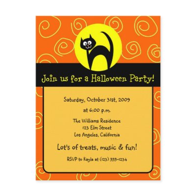 Halloween Party Invitation postcards