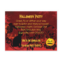 Halloween Party Invitation postcards