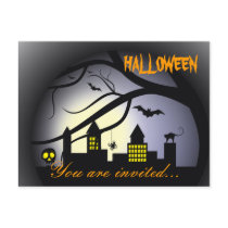Halloween Party Invitation postcards by zazzleproducts1 Halloween Party Invitation postcards