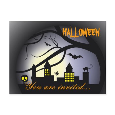 Halloween Party Invitation postcards