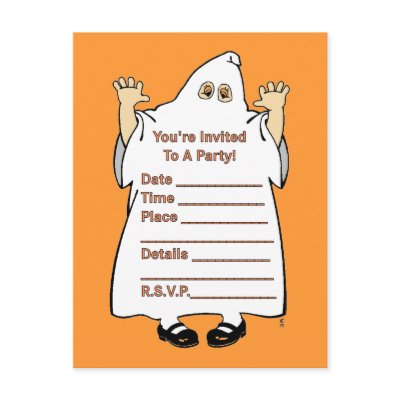 Halloween Party Invitation postcards