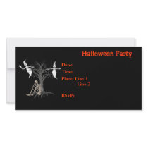 Halloween Party Invitation Skeleton Ghosts Card photo cards