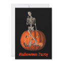 Halloween Party Invitation Skeleton Jack O Lantern invitation