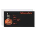 Halloween Party Invitation Skeleton Pumpkin Card photo cards by SmilinEyesTreasures Halloween Party Invitation Skeleton Pumpkin Card photo cards
