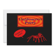 Halloween Party Invitation with spider