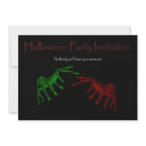 Halloween Party Invitation with spiders arachnids
