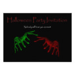 Halloween Party Invitation with spiders arachnids