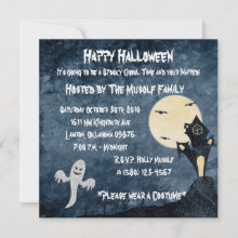 Halloween Party Spooky House Fun Scary Invitation