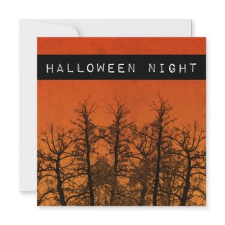 Halloween Party Invitations Spooky Trees invitation