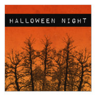 Halloween Party Invitations Spooky Trees