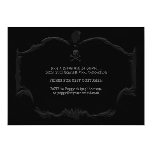 Halloween Party Invite - Black & Orange Border
