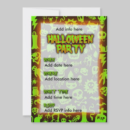 Halloween Party Invite invitations