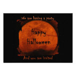 Halloween Party Moon Invitation