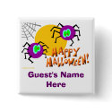 Halloween Party Nametag Buttons