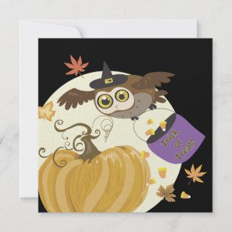 Halloween Party Owl Invitations invitation