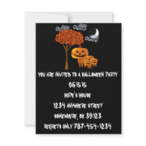 Halloween Party Pumpkin Heads Invitation