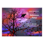Halloween Party Raven Night Invites