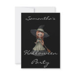 "Halloween Party" - Red-Haired Witch Personalized Announcement