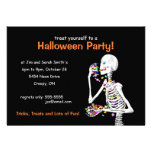 Halloween Party Skeleton Custom Invite