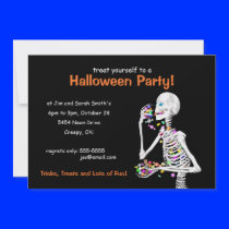 Halloween Party Skeleton Custom Invite