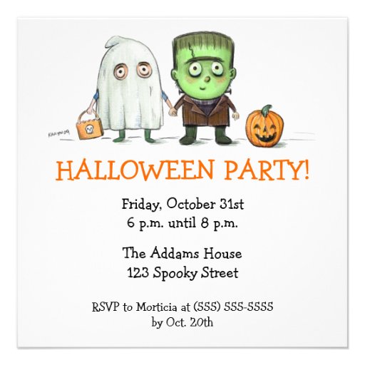 Halloween Party Trick or Treater Invitations
