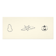 Halloween party unique art ghost bat pumpkin personalized invitation