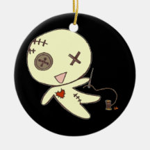 Halloween party voodoo doll ornament batcave goth