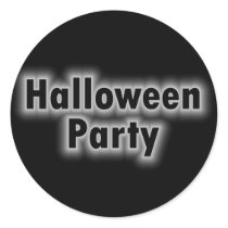 Halloween Party White Glow stickers by JustParties Halloween Party White Glow stickers