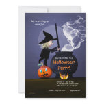 Halloween Party Witch and Cauldron invitations