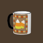 Halloween Patchwork Candy Corn Mug mugs