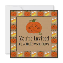 Halloween Patchwork Invitation