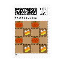 Halloween Patchwork Postage Stamp by 13BlackCatsDesigns Halloween Patchwork Postage Stamp