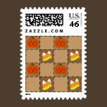 Halloween Patchwork Postage Stamp