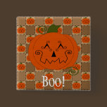 Halloween Patchwork Pumpkin Button buttons