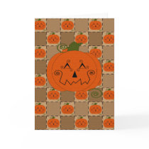 Halloween Patchwork Pumpkin Card