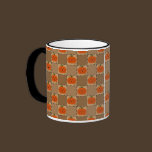 Halloween Patchwork Pumpkin Mug mugs