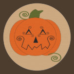 Halloween Patchwork Pumpkin Sticker