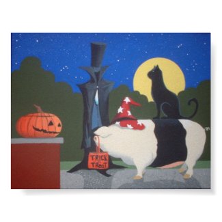 halloween pig print