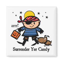 Halloween Pirate magnets by pinkinkart Halloween Pirate magnets