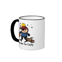 Halloween Pirate mugs by pinkinkart Halloween Pirate mugs