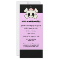 Halloween Pirate Princess Invitation
