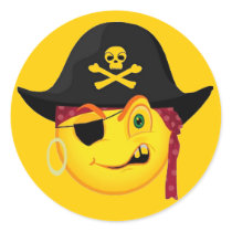 Halloween Pirate Smiley stickers