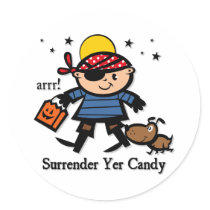 Halloween Pirate stickers