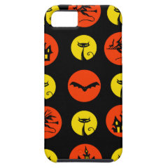 Halloween Polka Dots Bats Black Cats Witches Gifts iPhone 5 Cover