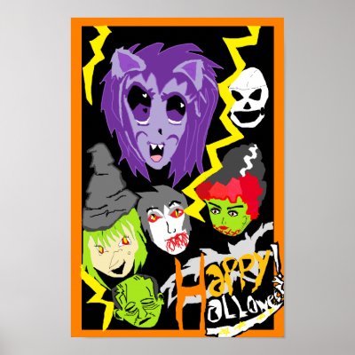 halloween poster posters