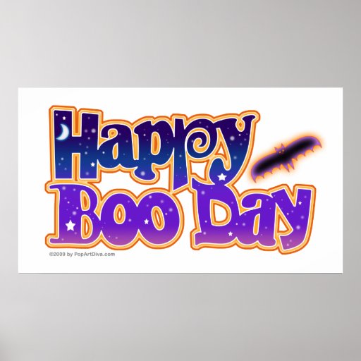 Halloween Posters, Banners - Happy Boo Day | Zazzle