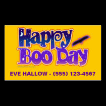 Halloween Profile Cards - Happy Boo Day business cards