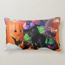 Halloween - Pug - Daisy Mae Pillow