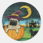 Halloween Pug Dog Stickers